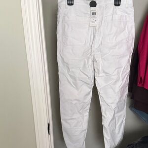 Eileen Fisher White Ankle Pants